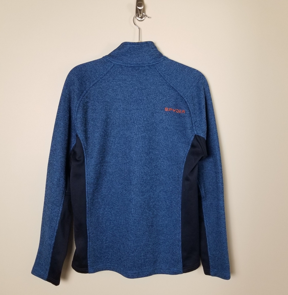 Spyder Outbound Spider Blue Half-Zip Pullover Sweatshirt Jacket Medium - Picture 6 of 11